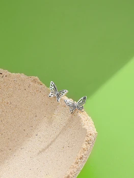 INALIS 925 Sterling Sølv Gennembrudt Butterfly Stud Øreringe Til Kvinder Romantisk Pige Øreringe Jubilæum Fine Smykker Gave Bedste