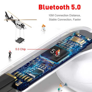 InPods 12 TWS Touch-Tasten Bluetooth-5.0 Sport Hovedtelefoner Stereo Trådløse Headset Til iphone Xiaomi Huawei Samsung Smart Phone