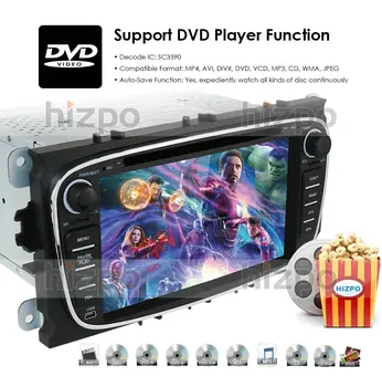 8 Core 4G RAM+64G ROM PX5 Android Bil DVD-GPS Radio Stereo for Ford Focus C-Max Transit Connect Kuga S-Max, Galaxy, Mondeo 7 tommer