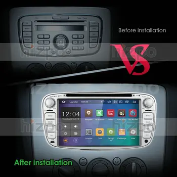 8 Core 4G RAM+64G ROM PX5 Android Bil DVD-GPS Radio Stereo for Ford Focus C-Max Transit Connect Kuga S-Max, Galaxy, Mondeo 7 tommer