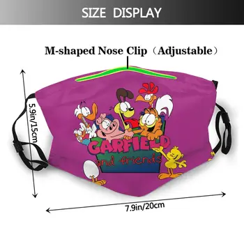Garfield Munden ansigtsmaske Garfield Og Venner Facial Mask Cool Mode med 2 Filtre for Voksne