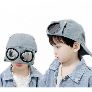 Doit 2 til 8 År 2020 foråret Børn Baseball Cap Hip Hop Pilot solbriller kids Sun Hat Drenge Piger snapback Caps hatte