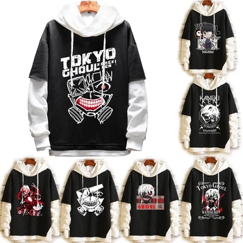 Anime Tokyo Ghoul Cosplay Hættetrøjer Kaneki Ken Kostume Sweatshirt Unisex Hooded Sweater, Tøj Toppe Falske Hip Hop-To Stykke 26507