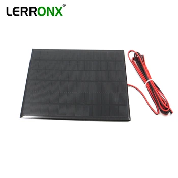 LERRONX 18V 4.5 W v 250mah Solar Panel solar batterioplader med kabel til mobiltelefon lygter sol legetøj DIY solceller