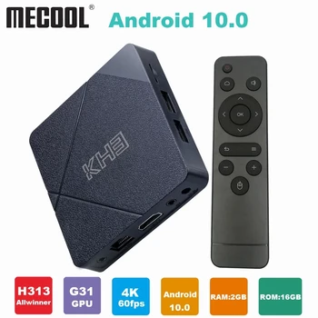 Mecool KH3 Android 10 Tv-Boksen Allwinner H313 Quad-core ARM Cortex-A53 Smart TV 2 GB 16 GB 2,4 G/5G WiFi BT 4.1 TV Box Media player
