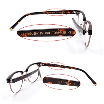 Nye Johnny Depp Briller Mænd Optiske Briller Rammer Acetat Retro Stil Halv Frame Briller Kvinder Top Kvalitet