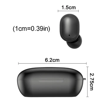 H6 Trådløse Bluetooth-5.0 TWS Mini Øretelefoner Digital Display Håndfri Headset R2JB