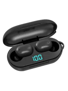 H6 Trådløse Bluetooth-5.0 TWS Mini Øretelefoner Digital Display Håndfri Headset R2JB