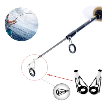 54pcs Rustfrit Stål, Eye Ring Tunge Kasse Pakket Spinning Top Saltvand Støbning fiskestang Guide Tip Kit 1.6-3.2 mm Udendørs