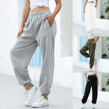 Sweatpants Kvinder 2020 Foråret Casual Løs Harem Bukser Solid Mode Hip Hop Høj Talje Bukser Baggy Bukser Joggere Kvinder S-XXL