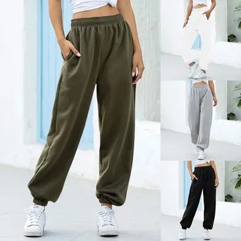 Sweatpants Kvinder 2020 Foråret Casual Løs Harem Bukser Solid Mode Hip Hop Høj Talje Bukser Baggy Bukser Joggere Kvinder S-XXL