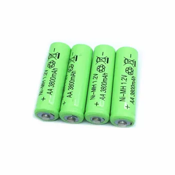 4/10/16PCS 3800mAh Ni-MH AA batterier NI-MH 1,2 V genopladeligt batteri batterier Gratis fragt