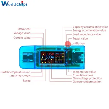 24-i-1 USB-Tester LCD-Digital Display-Voltmeter Nuværende Detektor QC3.0 Telefon Hurtig Oplader Indikator med Power-off Beskyttelse 2708