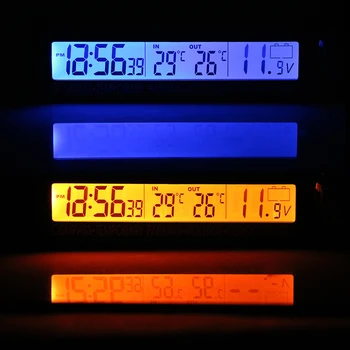 Digital Skærm Bil Ur, Termometer, Kompas Parkering Plade-Kort System til Overvågning, On-board Computer, Diagnostisk Auto Tilbehør