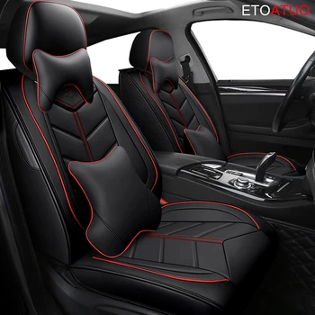 ETOATUO Universal læder Bil sædebetræk for Lexus Alle Modeller ES-C ER LS RX NX GS CT GX LX570 RX350 LX RC RX300 LX470 bil