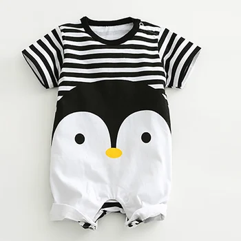 2020 Baby Rompers Sommer Dejlig Baby Dreng Pige Tøj Nyfødte baby Penguin kortærmet Tøj baby dreng pige Jumpsuits 2740