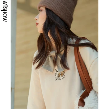 MISHOW 2020 Vinter Sweatshirts Til Kvinder Taddy Trykt langærmet Sød Udendørs Mode Toppe Kvindelige Pullovere MX20D6880