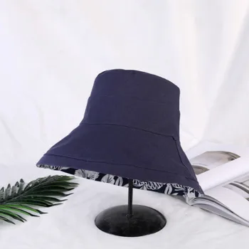 Store Randen Reversible Kvinder Solhat Casual Bomuld To Sider Bære Strand Sommer Hat Med Bred Skygge Blomster Fiskeri Kvindelige Bucket Hat Hætte
