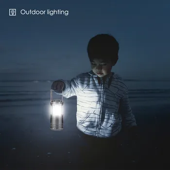 Sammenklappelig 30 LED Lette Bærbare Camping Lantern Hængende Telt Lommelygte Lys Nødsituationer Linternas For Vandreture Camping
