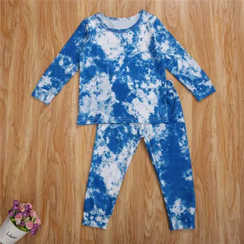 2020 Børn Tie Dye Pyjamas Sæt Baby Piger Tøj Bukser Sæt Toddler Baby Drenge Tøj Børnene Passer Til Nyfødte Drenge Tøj Der Passer 28077