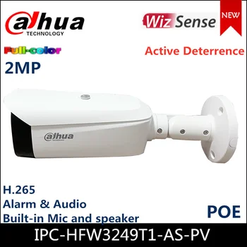 Dahua 2MP IP-Kamera Fuld-farve POE Kamera IPC-HFW3249T1-SOM-PV Aktiv Afskrækkelse Faste brændvidder Bullet WizSense Network Camera 28167