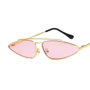 Cat Eye Solbriller Kvinder Vintage Luksus Brand Designer Lyserøde Briller Metal solbriller Dame UV400-Brillerne Nuancer