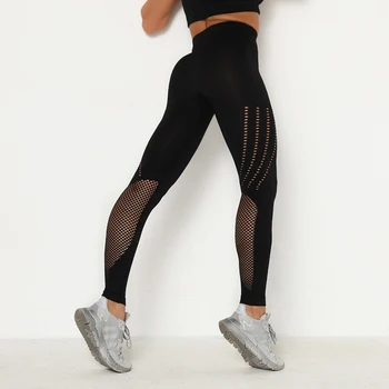 SALSPOR Kvinder Yoga Bukser Hule Ud Problemfri Push Up Fitness Sport Leggins Kører Joggings Trainning Mave ControlGym Leggings 28591