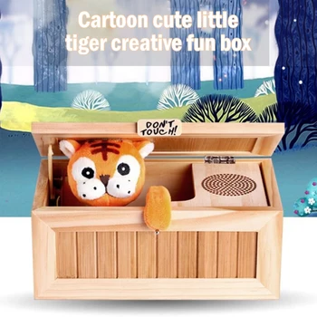 Elektronisk Træ-Ubrugelig Boks Søde Tiger Morsomme Toy Gift med Lyd for Dreng og Børn interaktivt legetøj Stress-Reduktion Bruser Indretning