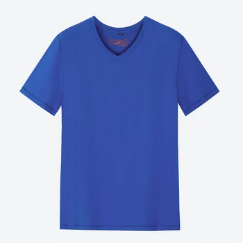 Fredd Marshall 2-Pack Short Sleeve T-Shirts til Mænd Sommer T-Shirt i Bomuld med V-hals Casual Solid T-Shirt Mærke Tøj Mandlige Tees