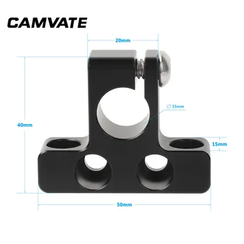 CAMVATE Kamera Standard 15mm Enkelt Stang Klemme Jernbane-Stik Adapter Med 1/4