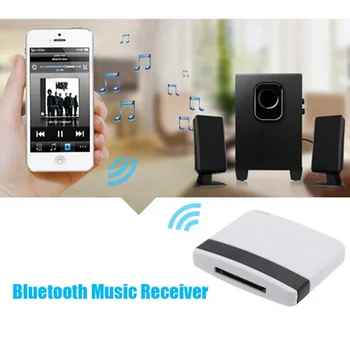 Bluetooth Audio Receiver 30-Pin Dock-A2DP Musik Adapter til iPod iPhone Højttaler Bluetooth 2.0 A2DP Musik Modtager 29034
