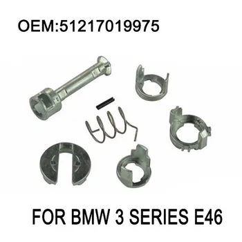 Til BMW 3-Serie E46 dørlås låsecylinder reparationssæt FORAN til VENSTRE ELLER HØJRE OE 51217019975