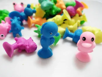 100Pcs/masse Normale Blød Plast Sucker Dukker Mini Monster sugekop Børn Ocean Animal Kapsel Model Samler Action Figur Toy