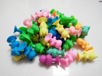 100Pcs/masse Normale Blød Plast Sucker Dukker Mini Monster sugekop Børn Ocean Animal Kapsel Model Samler Action Figur Toy