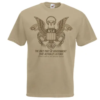 Sommeren Brand Voksne Casual t-Shirt Herre Khaki Nsa T-Shirt Sjove Amerikanske Regering Secret Service-Spoof Tshirt trænings-og Tshirt