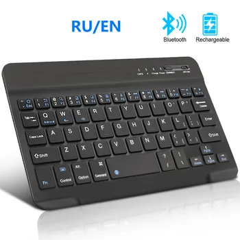 Bluetooth Tastatur Trådløst Tastatur russisk til ipad PhoneTablet Genopladelige Mini Tastatur keycap til Android, ios, Windows 29270
