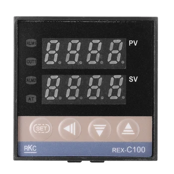 Nye REX-C100 LCD-PID Temperatur Controller + ssd-Relæ + K Termoelement Til Opvarmning, Køling, Kontrol Instrumenter