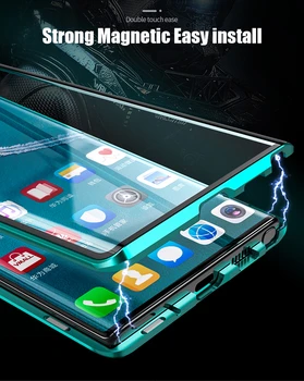 Dobbelt Sidet Magnetiske Absorption Metal Case Til Samsung Galaxy Note 8 note9 Note 10 Note 10 Plus + Fuld Beskyttende Dække sagen