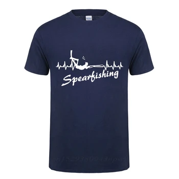 Det er I Mit Hjerteslag Spearfishing T-Shirt Scuba Diver Spyd Fishinger Mærke Bomuld kortærmet Slim Fit T-Shirt Mænd Tøj