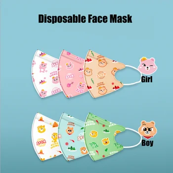 30STK/Set Tegnefilm Børn ansigtsmaske 4 Lag engangsposen Mascarillas 3D Uafhængige Emballage Børn Spædbarn Munden Masker