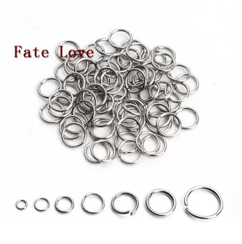 Masse 1000pcs engros rustfrit stål jump ring & Split Ring åben ring Smykker at finde DIY tilbehør Enorme 1,2 mm*6mm 3012