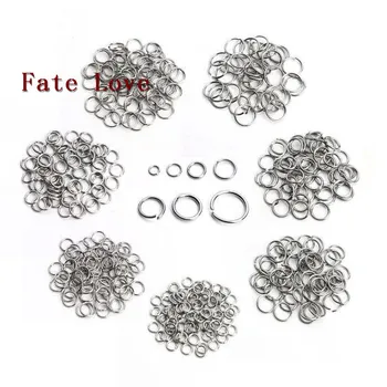 Masse 1000pcs engros rustfrit stål jump ring & Split Ring åben ring Smykker at finde DIY tilbehør Enorme 1,2 mm*6mm