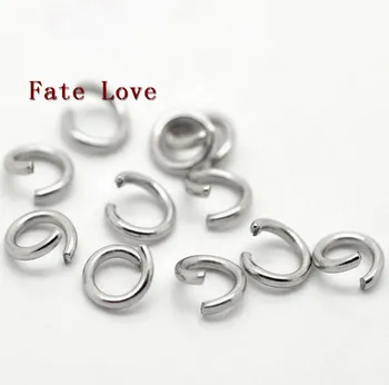 Masse 1000pcs engros rustfrit stål jump ring & Split Ring åben ring Smykker at finde DIY tilbehør Enorme 1,2 mm*6mm