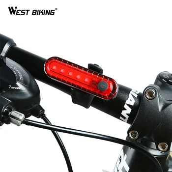 WEST BIKING Cykel Lys Vandtæt Cykel Baglygte Led USB-Genopladelige Riding Bageste Lys MTB Cykel Sikkerhed Advarsel Cykel Lys