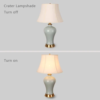Kobber bordlampe sengelampe Jingdezhen keramisk lampe high-end luksus bord lamper til opholdsstue, som er indrettet Soveværelse led-lamper