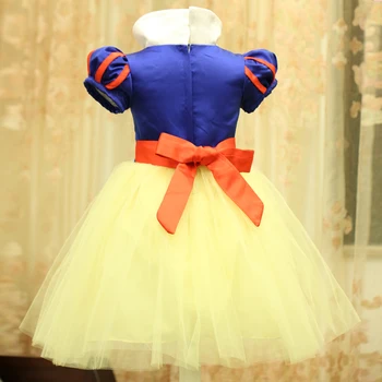 Fantasia Gul Prinsesse Kostume Baby Pige Kjole 0-8 År Børn Halloween Fest Cosplay Kjole op 1st Birthday Party Dress