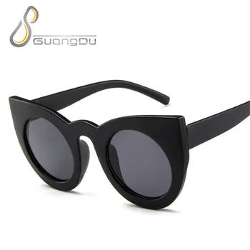 Mode-cat eye solbriller kvinder 2021 vintage firkantet hvid sort mænds sommeren briller oculos de sol feminin Gradient nuancer