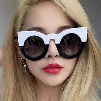 Mode-cat eye solbriller kvinder 2021 vintage firkantet hvid sort mænds sommeren briller oculos de sol feminin Gradient nuancer