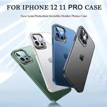 Ultra-tynde Usynlige Holder Telefonen Case Til iPhone 12 Pro Kamera Linse Beskyttelse Til iPhone 12 Mini-11 Pro Max Mat Cover