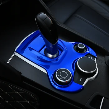 QHCP ABS 3 Farver Indvendige Gear Shift Max Panel Frame Dekoration Dække Trim Bil Styling til Alfa Romeo Giulia Stelvio 3087